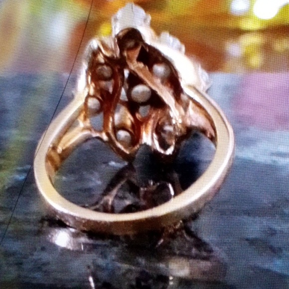 Beautiful custom one of a kind 14 kt good w natural diamonds close to 2.25 carat - Picture 3 of 8